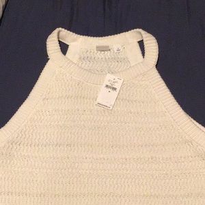 Halter neckline knit tank